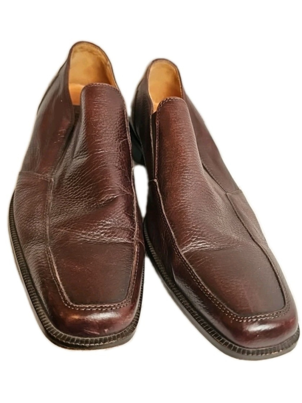Mercanti Fiorentini Mens Shoes Brown Size 12 Made in Italy Slip On Dress Loafer